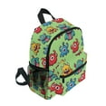 thumbnail image 2 of FORMRS School Backpack with Front Zippered Pocket 12" Elementary Student Travel Daypack, Cute Monsters Pattern, 2 of 6