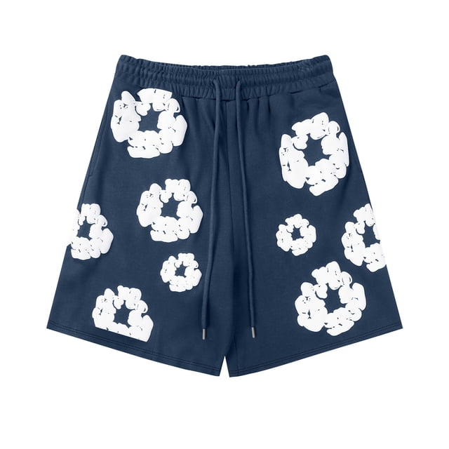 Pantalones cortos estampados informales para mujeres y hombres, tendencia de moda urbana con bolsillos, pantalones casuales