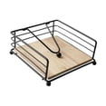 thumbnail image 5 of CarpNettore Napkin Holder for Table Paper Holder Elegant Metal and Wood Flat Napkin Dispenser 7" x 7" for Kitchen Dining Room Party Decor black, 5 of 9