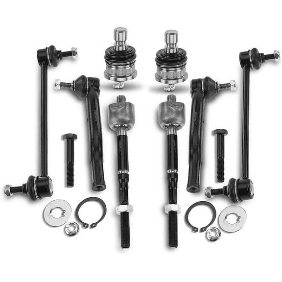 A-Premium 8Pcs Front Suspension Kit Inner Outer Tie Rod End Sway Bar Link Ball Joint Compatible with Nissan Cube 2009-2014 Versa 2007-2012