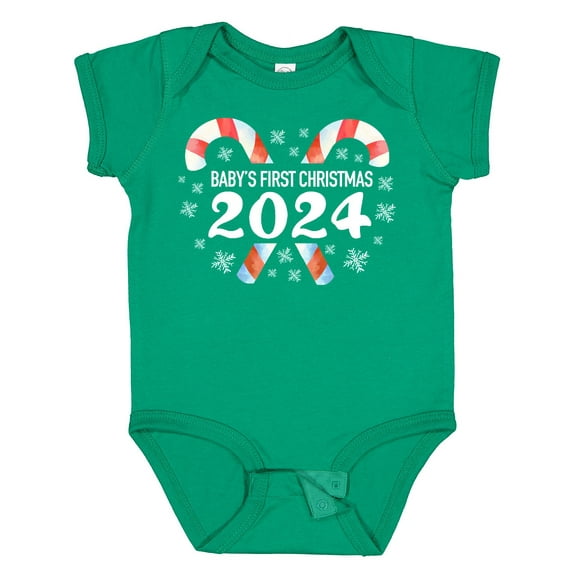 Inktastic Baby's First Christmas 2024 Boys or Girls Baby Bodysuit