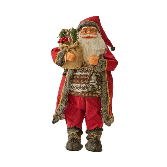 Muñeco de Papá Noel de pie, regalo ideal, resistente al desgaste, con detalles vívidos, adorno de mesa. 60 centímetros