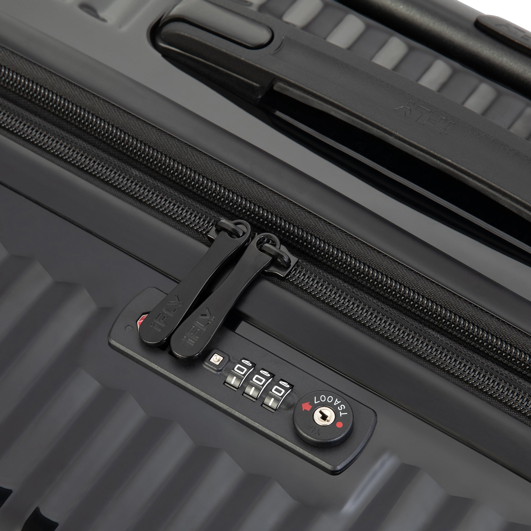 iFLY Elite 2-Piece Expandable Hardside Spinner Luggage Set, with TSA Lock, 20" Carry-on and 28" Checked Luggage, Black