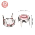 thumbnail image 3 of Uxcell 80Pcs Rhinestone Studs 0.2"x0.24" Cobre para Manualidades Plata Rosa, 3 of 7