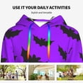 thumbnail image 6 of Hoodies for Women - cute bats violent Halloween Comfrt Colour Drawstring Women'S Fashion Hoodies & Sweatshirts, Fall Outfits Clothes for Women 2024 Pullover with Kangaroo Pocket, 6 of 7