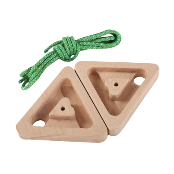 Colaxi 2 Pieces Triangle Climbing Rock Climbing Training Board Climbing Fingerboard Wooden for Gym Outdoor Home