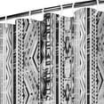 thumbnail image 3 of Black Geometric Striped Pattern Shower Curtain 36"x72" ,Bathroom Decorative Shower Curtains Set with 12 Hooks,Modern Waterproof Washable Shower Curtain, 3 of 6