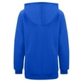 thumbnail image 5 of Zip Up Hoodies For Women Cropped Sweatshirts Fall Fashion Outfits 2025 Y2k Fleece Teen Girls Clothes 11-Royal Blue XXXL, 5 of 5