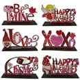 thumbnail image 3 of Valentines Day Decor Love Wooden Table Signs, Romantic Tabletop Centerpiece Ornaments Gift, Dining Room Table Wedding Anniversary Party Supplies Decor Tiered Tray Decor, 3 of 3