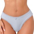 thumbnail image 6 of Ashirexll Plus Size Underwear for Women Low Waist Lace Panel Breathable Triangle Panties, 6 of 7