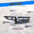thumbnail image 4 of Modular Front Bumper+Side Wings For 2014-2021 Toyota Tundra w/2*D-Rings Shackles, 4 of 12