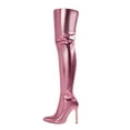 thumbnail image 3 of Boots for Women,Fashion Pointed Toe High Heel Over The Knee Boots With Back Zipper For Elegant Outings And,Knee High Boots Women,Pink,9.5, 3 of 9
