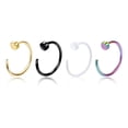 thumbnail image 1 of 4pcs Fashion Simple False Nose Ring Electroplated Jewelry Stainless Steel Nose Pin, 1 of 5