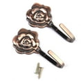 thumbnail image 2 of 6 pcs  Vintage Rose Curtain Tieback Tassel Hooks Door Wall Hook (Antique Copper), 2 of 8