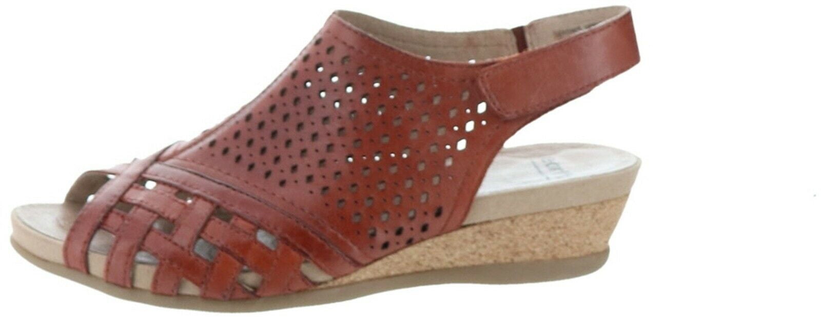 earth leather perforated sandals