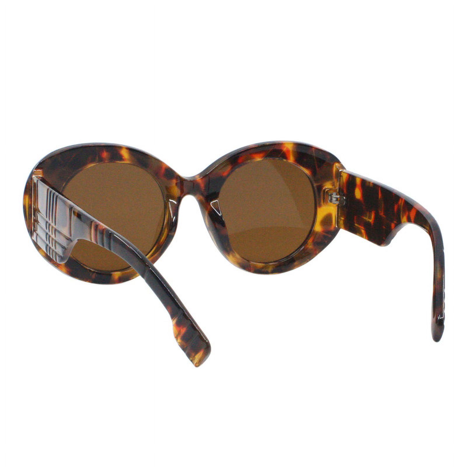 Lightweight Oval Sunglasses with UV400 Protection, Gold Horn Tortoise + Brown, Sarah Oval,Cat Eye Tortoise/Golden Eyeglasses | GlassesShop main image 3