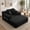 Black, variant on Oversized Plush Corduroy Chaise Lounge Sofa Bed, Convertible Sleeper Couch Bed w/ Storage Pockets, 3 Soft Pillows, Multi-Functional Frameless Sofa Couch for Apartment, Guest Room,Purple