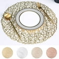 thumbnail image 3 of Simple and Nature Tableware Mats Heat insulated Non slip Hollow Placemats, 3 of 5