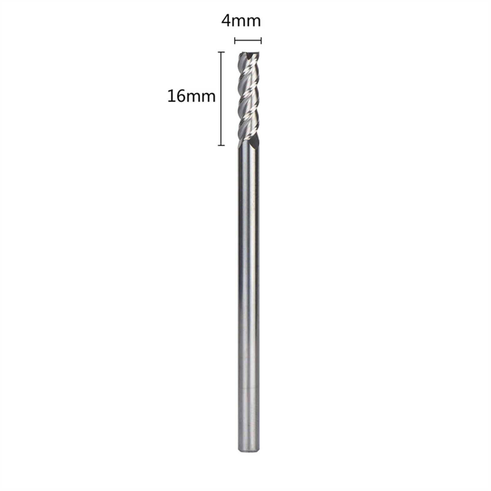 5pcs D4-4-75 Tungsten Steel End Mills 3 Flute Flattened Head Milling Cutters Carbide End Mills HRC45 Suitable for Aluminum