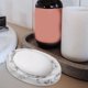 thumbnail image 4 of GOOHOCHY Jabonera con diseño de mármol, caja de resina para guardar jabón, jabonera de cocina, 4 of 8