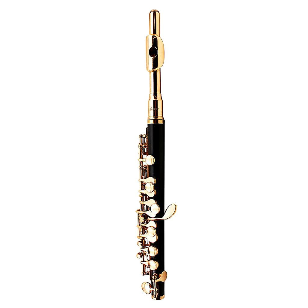 Golden YUN Deals Pro C Key Cupronickel Piccolo Set in Case for Musician Band Performance 