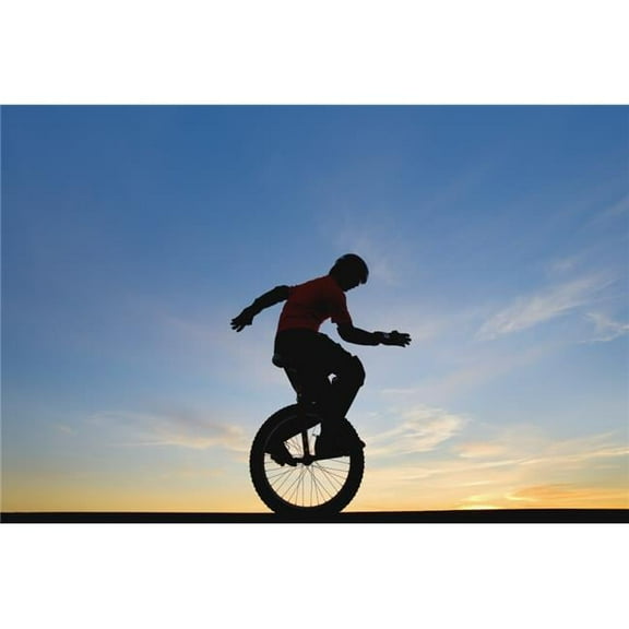 Man On Unicycle Poster Print by Deddeda, 34 x 22 - Large