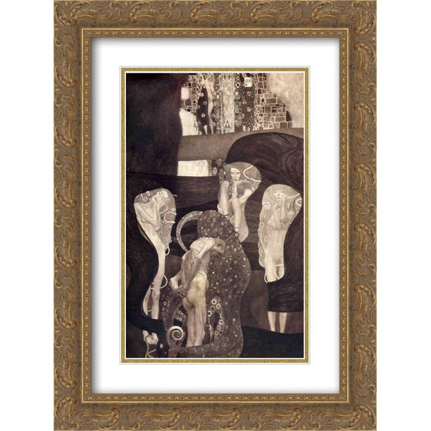 Gustav Klimt 2x Matted 20x24 Gold Ornate Framed Art Print