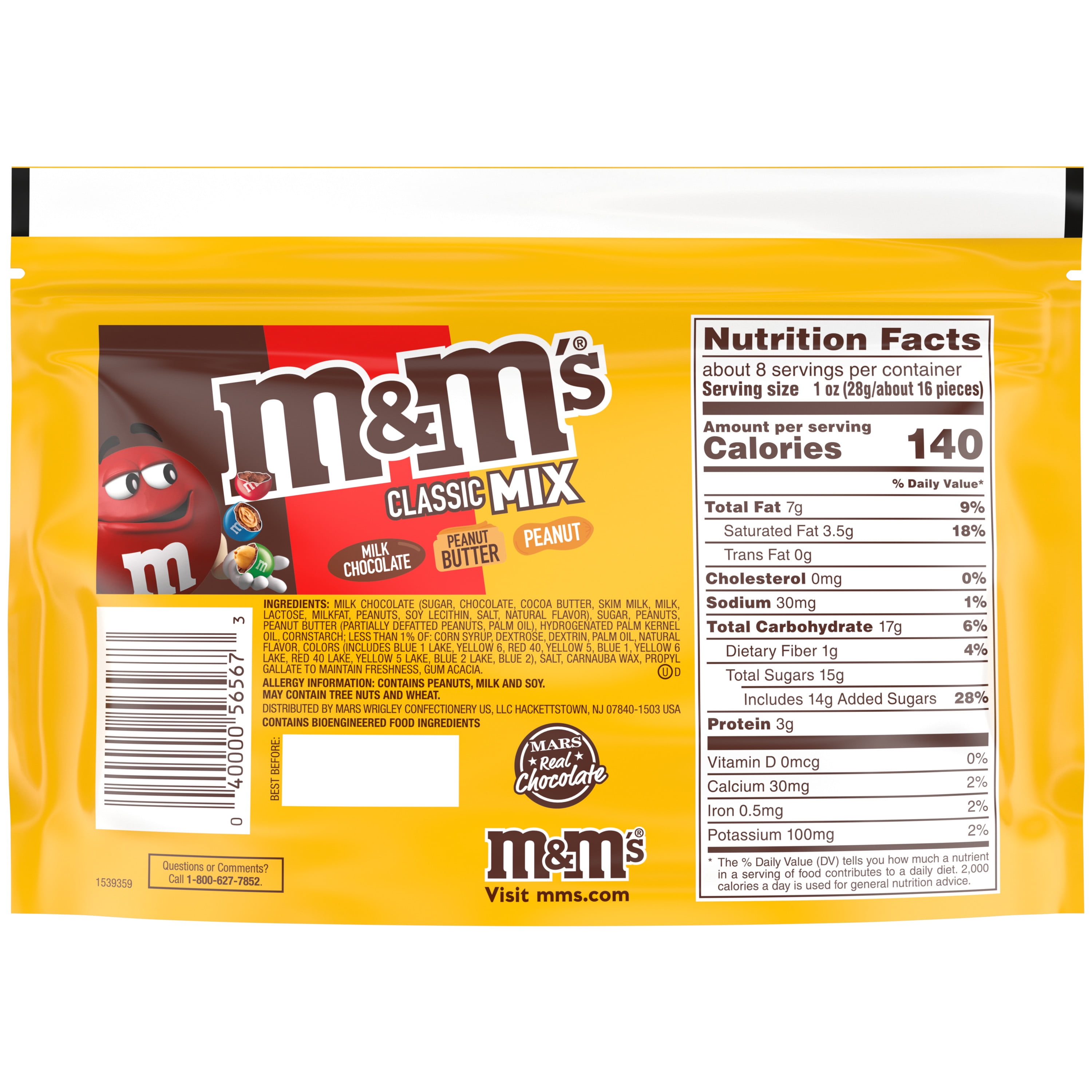 M&M's Chocolate Candy Classic Mix Bag - 8.3 oz - Yahoo Shopping