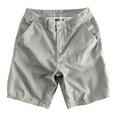 thumbnail image 4 of Hinvhai Mens Slim Fit Shorts Summer Casual Short Cotton Linen Chino with Pocket Gray XL(XL), 4 of 4