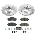 thumbnail image 3 of PowerStop Front Z23 Evolution Sport Carbon-Fiber Ceramic Brake Pad and Drilled & Slotted Rotor Kit Fits: SUBARU Select Models K7892, 3 of 10