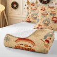 thumbnail image 4 of Erosebridal Cartoon Winter Snowman Twin Quilt Set 2 Pieces,Happy Xmas Twin Coverlet Set,Khaki,1 Bedspread and 1 Pillowcase, 4 of 7