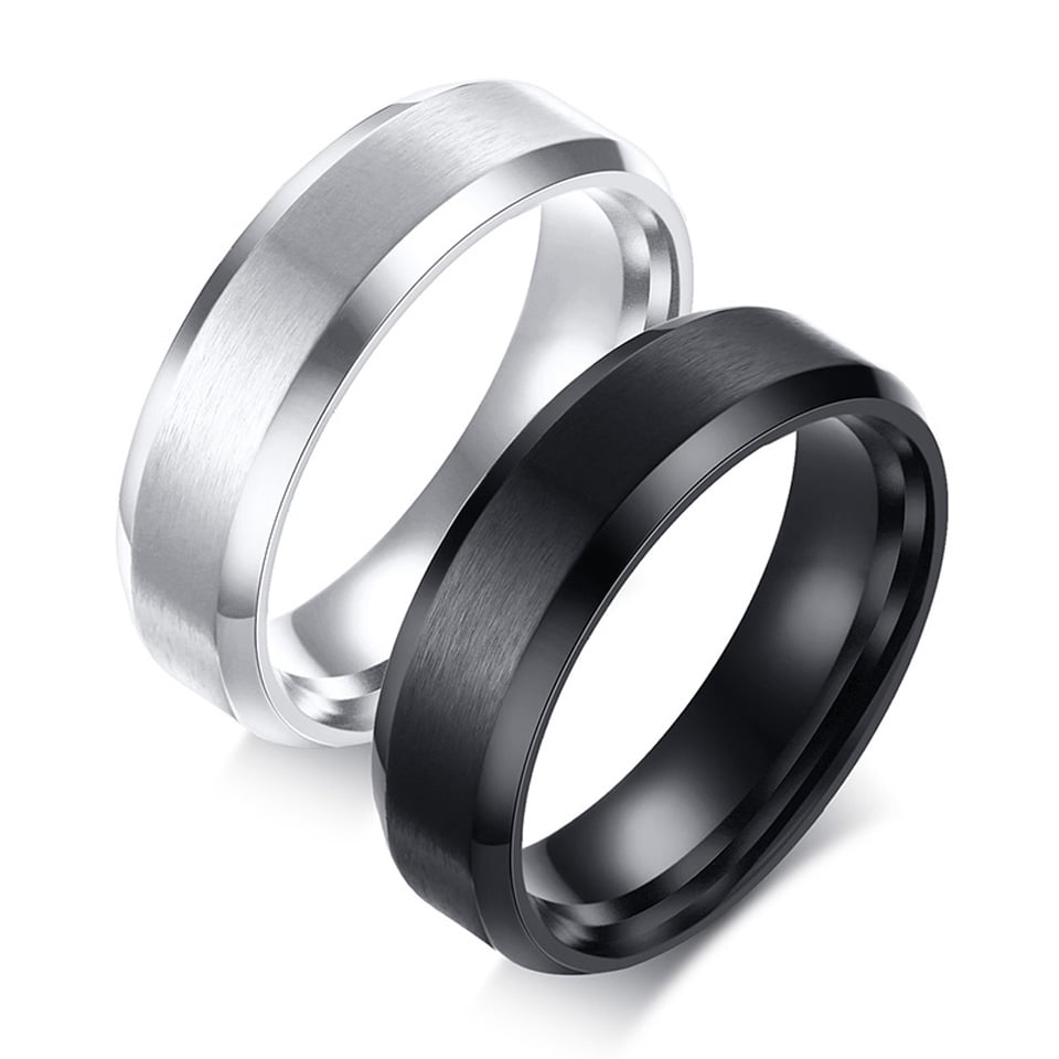 Stainless steel matching wedding bands hotsell