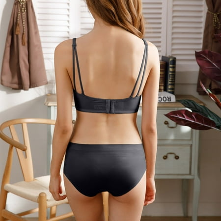 

Cathalem Breathable Sports Bra Women Wireless Bra Top Vest Breathable Chest Pad Wearing Sports Underwear U Back Sports Bra Cups Underwear Black Medium