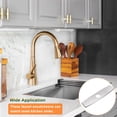 thumbnail image 5 of 10 Inch Sink Hole Cover, Deck Plate Escutcheon for 1 or 3 Hole Bathroom Kitchen Sink Faucet Round Brushed Silver, 5 of 5
