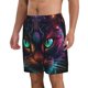 thumbnail image 2 of Fotbe Futuristic Cat Warrior Trajes de Baño Estampados para Hombre, Shorts de Verano de Secado Rápido, Ropa de Playa, Bañadores-Large, 2 of 6