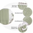 thumbnail image 3 of Sage Green Striped Bathroom Shower Curtains with 12 Hooks Polyester Waterproof Shower Curtain for Stalls and Bathtubs Modern Minimalist Boho Stripes Decorative Bathroom Privacy Curtain 60x72 Inches, 3 of 9