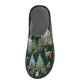 thumbnail image 3 of IAUYY Memory Foam House Slippers Suitable for Both Men and Women. Comfortable, Anti-Slip Plush Flat-Bottomed Slippers The Best Holiday Gift Forest Illustration, 3 of 9