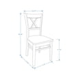 thumbnail image 3 of Cross Back Solid Wood Dining Chairs in White (Set of 2), 3 of 4