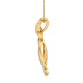 thumbnail image 2 of 0.30 Carat Diamond Drop Shaped Infinity Pendant Necklace in 10K Yellow Gold, 2 of 4