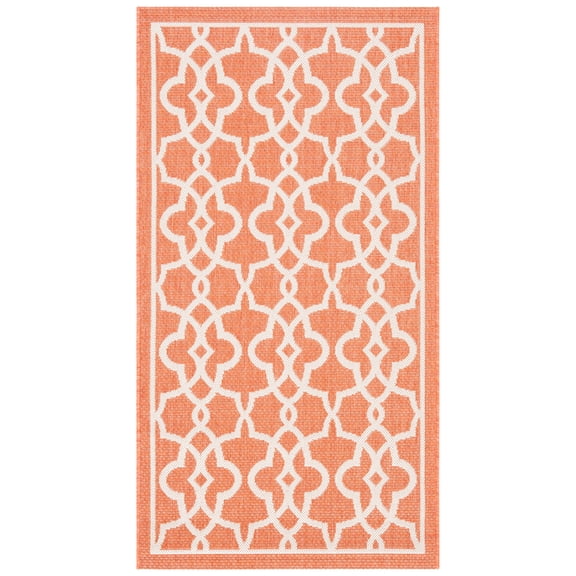 Safavieh Courtyard Carlos Oriental Indoor/Outdoor Area Rug, Terracotta/Beige, 2'7" x 5'