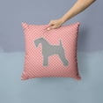 thumbnail image 2 of Carolines Treasures Kerry Blue Terrier Checkerboard Pink Fabric Decorative Pillow 14Hx14W multicolor, 2 of 4