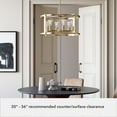 thumbnail image 6 of Hunter - Astwood 6-light Alturas Gold, Large Chandelier, Dimmable, Caged Style, Drum Shaped, for Bedrooms, Dining, Living Rooms - 19960, 6 of 8
