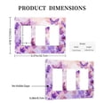 thumbnail image 3 of Butterfly Lavender Switch Cover Decorative Wall Plate 3-Gang Screwless Standard Size, 3 of 5