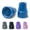 Dark Blue, variant on Steel-Reinforced 7/8" Walker/Crutch Rubber Tips, 1 Pair, Gray
