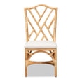 thumbnail image 3 of bali & pari Sonia Modern Natural Finished Rattan Dining Chair, 3 of 5