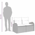 thumbnail image 5 of Bowery Hill Contemporary Poly Rattan Garden Sofa With Cushion in Gray, 5 of 8