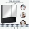 kleankin WallMounted Medicine with Mirror, Black Bathroom
