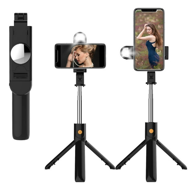 Phone Selfie Stick,K10-S Black Bluetooth Remote Bluetooth Selfie