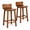 Brown, variant on Costway 24.5" Wood Bar Stools Set of 2 with Solid Back & Seat Mid Century Bar Chairs Brown