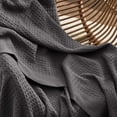 thumbnail image 4 of Manta para cama, 100% algodón, doble, talla XL, tejido gofrado, gris, 4 of 7